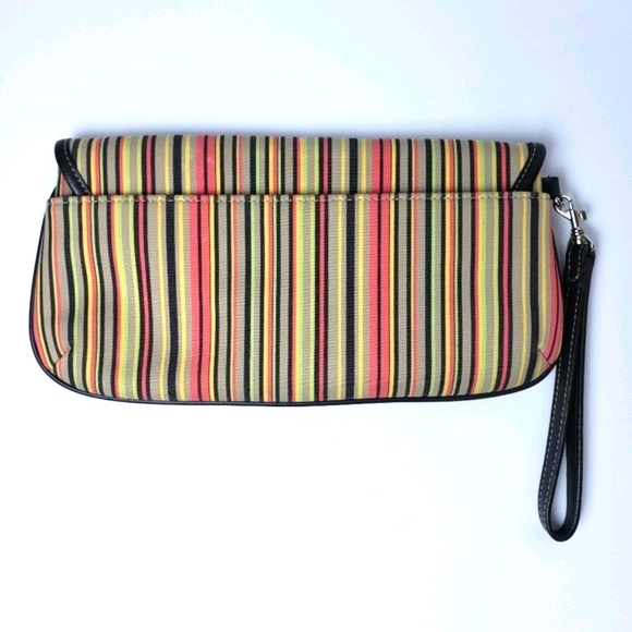Ann Taylor Loft striped wristlet. - Picture 2 of 7